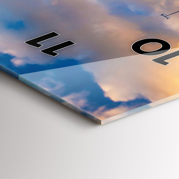 Horloge rectangulaire verticale Le phare et la mer Baltique