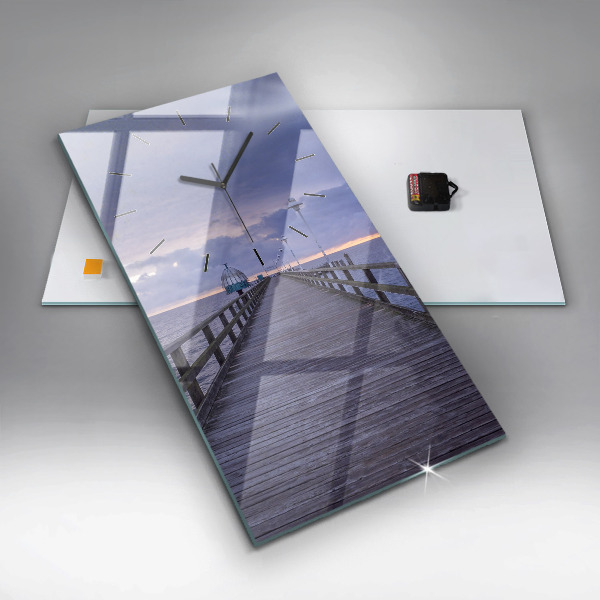 Horloge murale verticale Jetée sur la mer Baltique