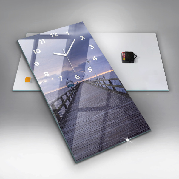 Horloge murale verticale Jetée sur la mer Baltique