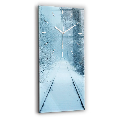 Horloge murale verticale Cerf sur les rails