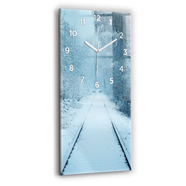 Horloge murale verticale Cerf sur les rails