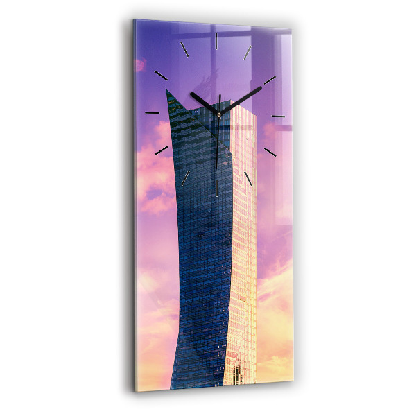 Horloge murale verticale Gratte-ciel à Varsovie