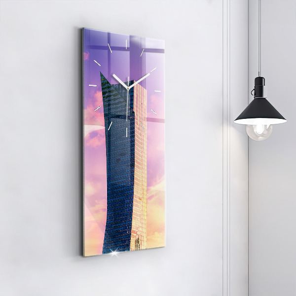 Horloge murale verticale Gratte-ciel à Varsovie