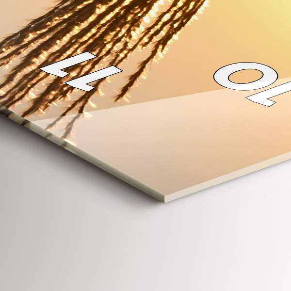 Horloge murale verticale 'Blé au soleil d''or'