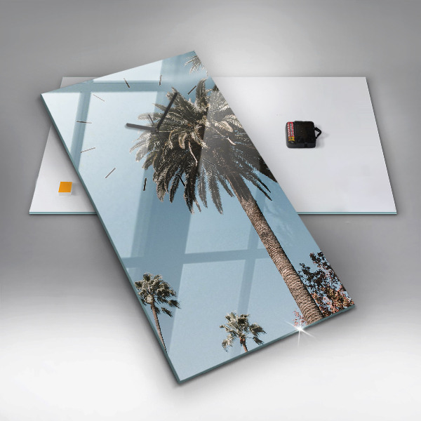 Horloge murale verticale Palmiers à Los Angeles