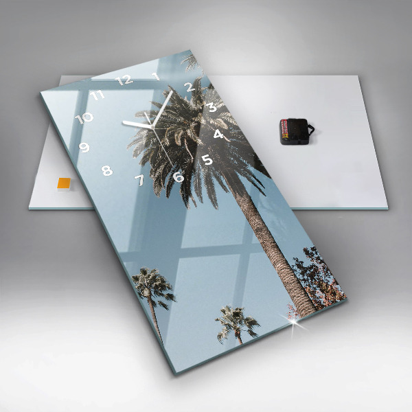 Horloge murale verticale Palmiers à Los Angeles
