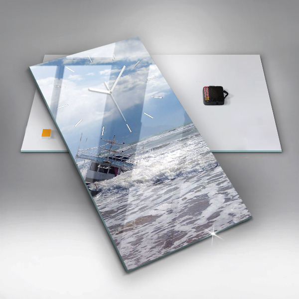 Horloge murale verticale Embarcation coulée