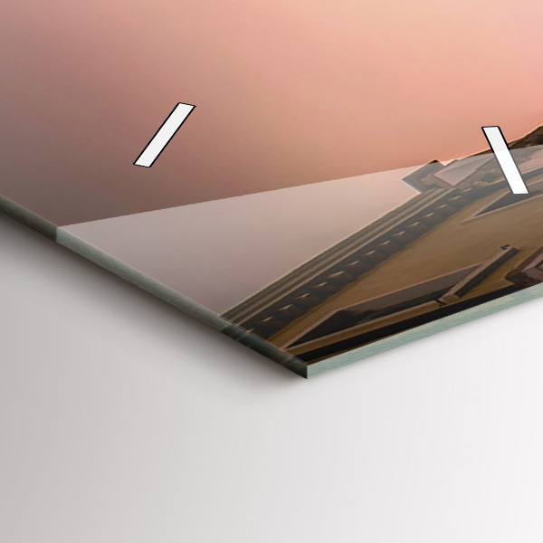 Horloge murale verticale Vue du canal dans la ville