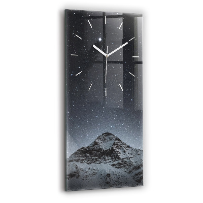 Horloge murale verticale Montagne sous les étoiles