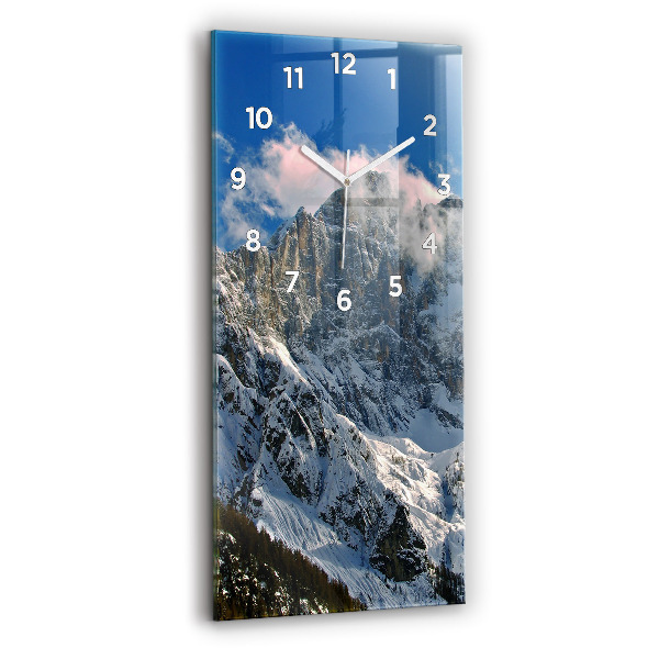 Horloge murale verticale Montagnes sous le ciel bleu
