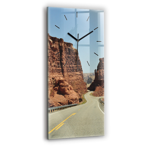 Horloge murale verticale La Route 66 aux États-Unis