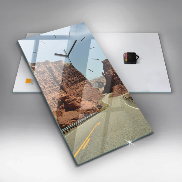 Horloge murale verticale La Route 66 aux États-Unis