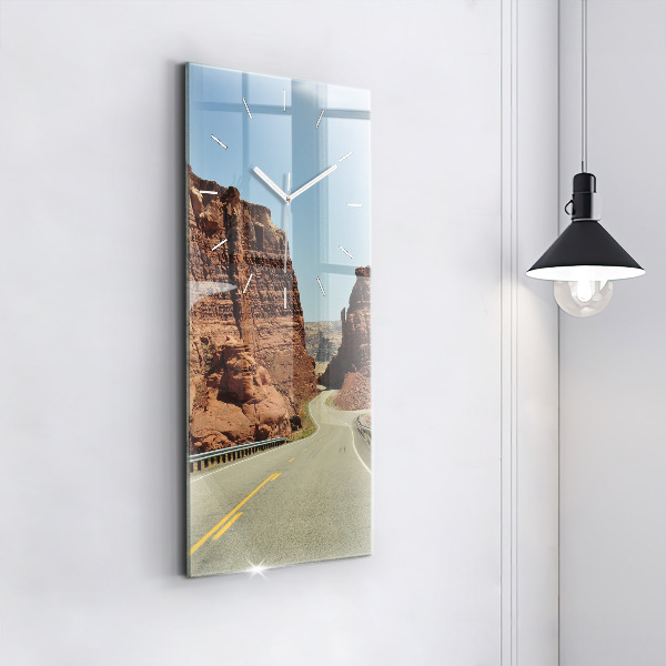 Horloge murale verticale La Route 66 aux États-Unis