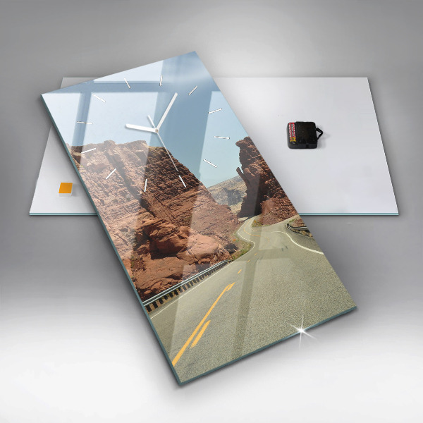 Horloge murale verticale La Route 66 aux États-Unis