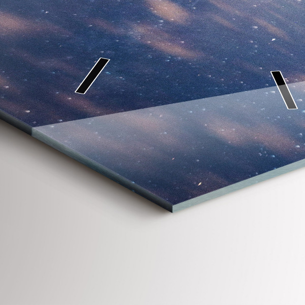 Horloge murale verticale Montagnes au coucher du soleil