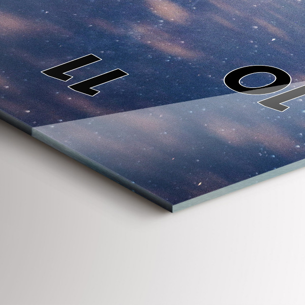 Horloge murale verticale Montagnes au coucher du soleil