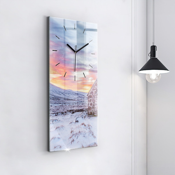 Horloge murale verticale Chalet à la montagne