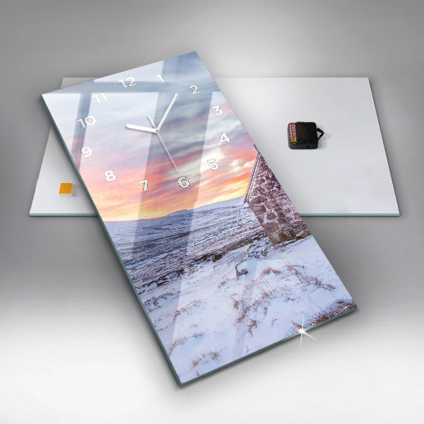 Horloge murale verticale Chalet à la montagne