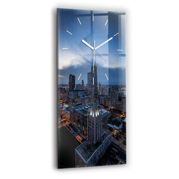 Horloge murale verticale Photo de Chicago