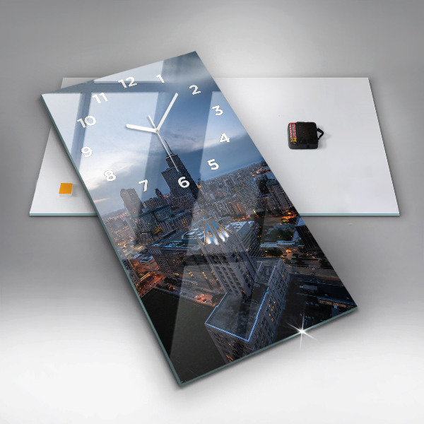 Horloge murale verticale Photo de Chicago