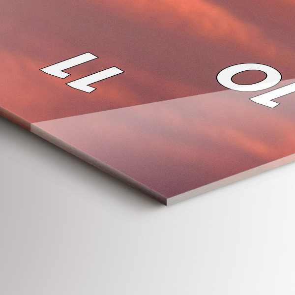 Horloge murale verticale Horizon de la ville de Philadelphie