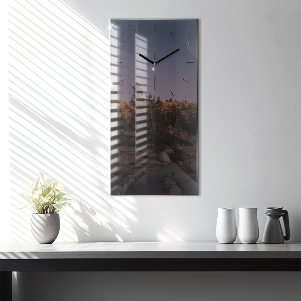 Horloge murale verticale Route rocheuse de Yosemite