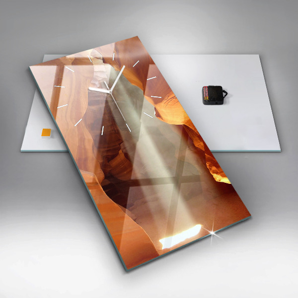 Horloge murale verticale Canyon du désert