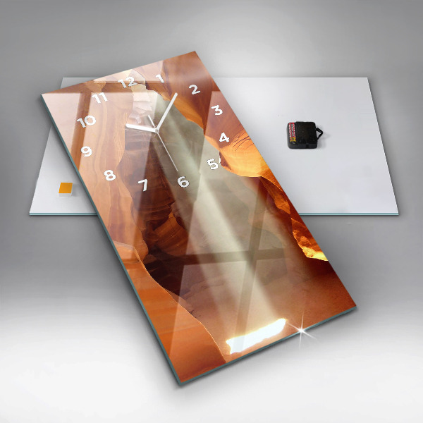 Horloge murale verticale Canyon du désert