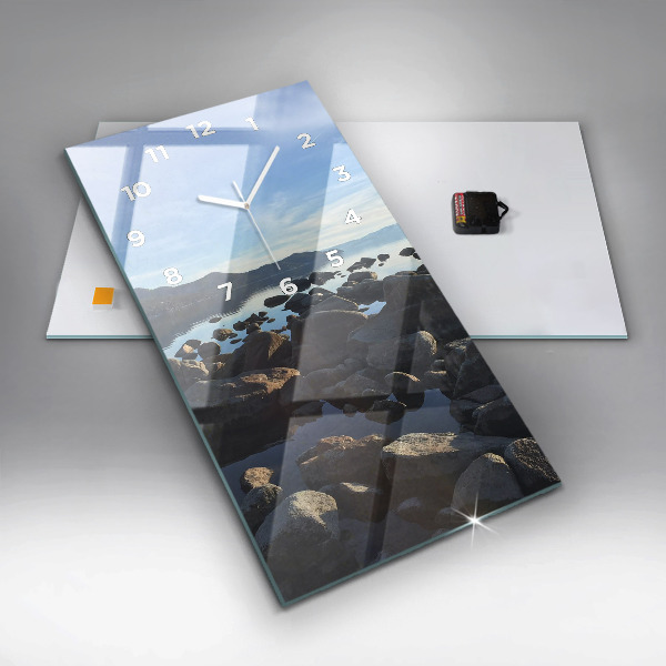 Horloge murale verticale Vue sur la mer