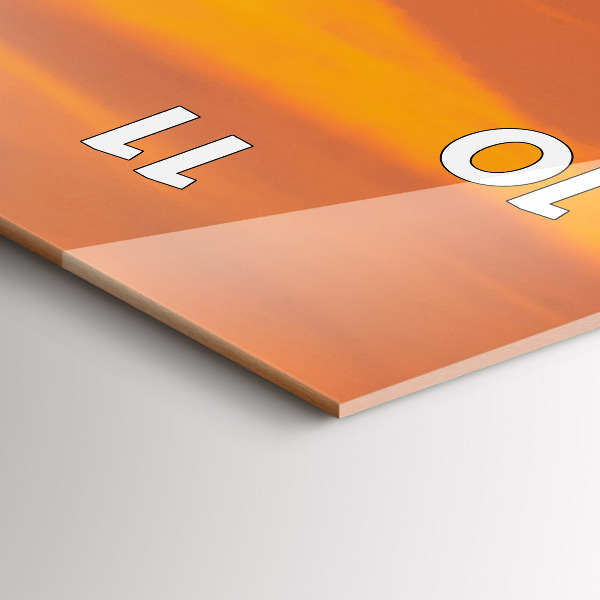 Horloge murale verticale Le lac Balaton le soir