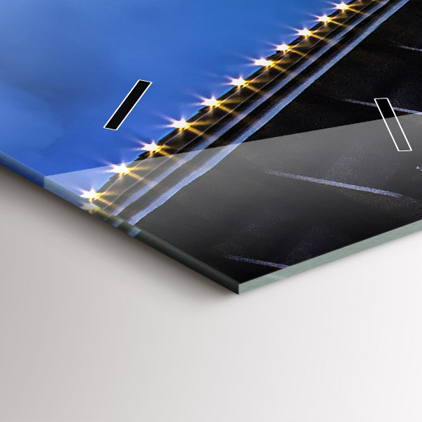 Horloge murale verticale Rivage rocheux sous le pont