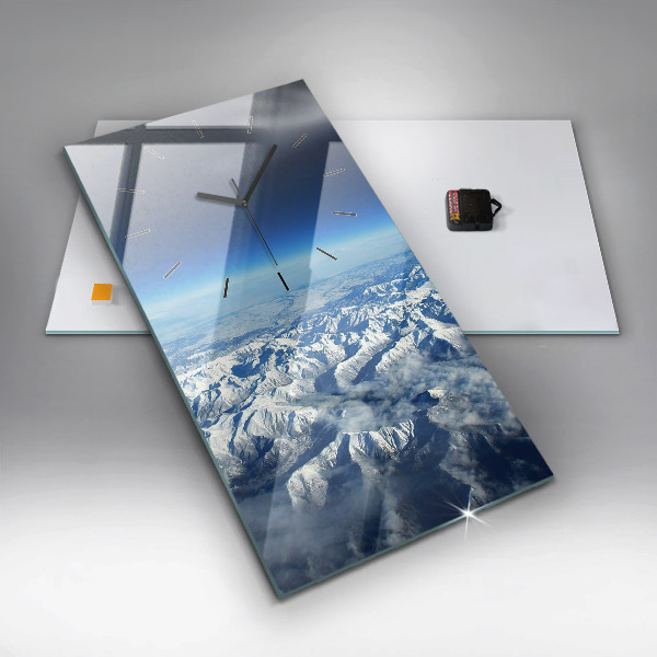 Horloge murale verticale Paysage de montagnes fluviales