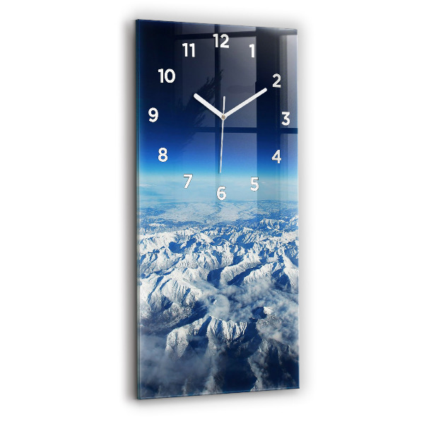 Horloge murale verticale Paysage de montagnes fluviales