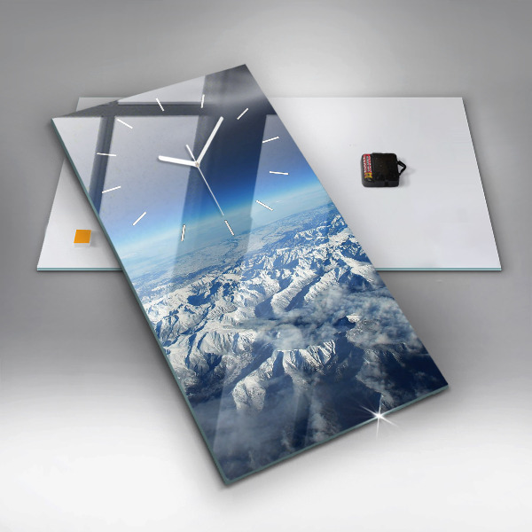 Horloge murale verticale Paysage de montagnes fluviales