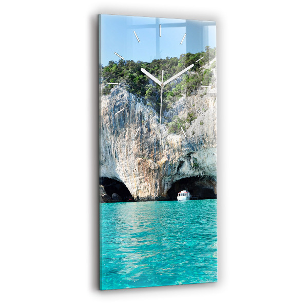 Horloge murale verticale Grotte sous-marine