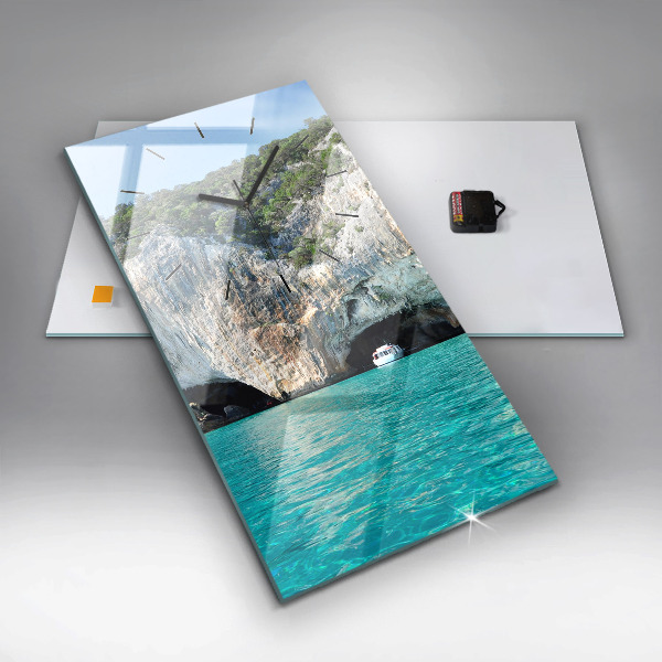 Horloge murale verticale Grotte sous-marine