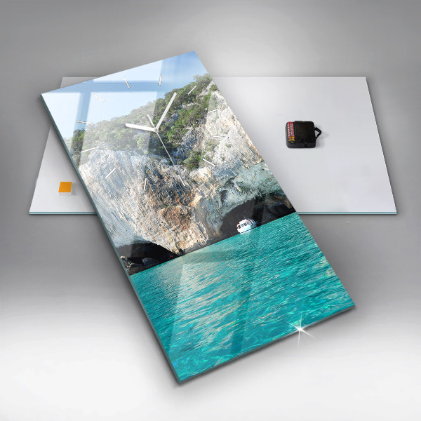Horloge murale verticale Grotte sous-marine