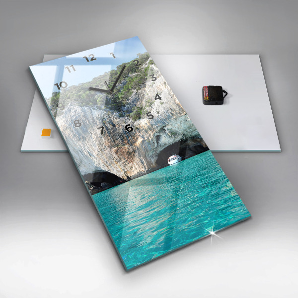Horloge murale verticale Grotte sous-marine