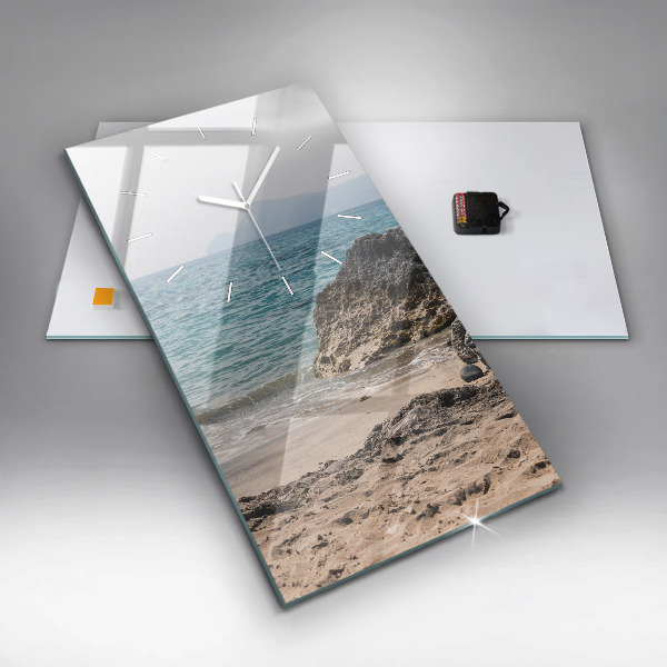 Horloge murale verticale Vue sur la mer Méditerranée