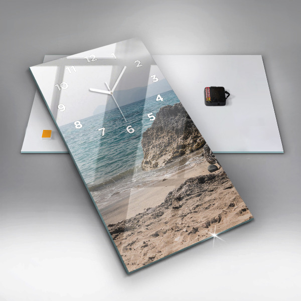 Horloge murale verticale Vue sur la mer Méditerranée