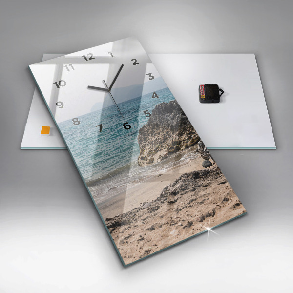 Horloge murale verticale Vue sur la mer Méditerranée