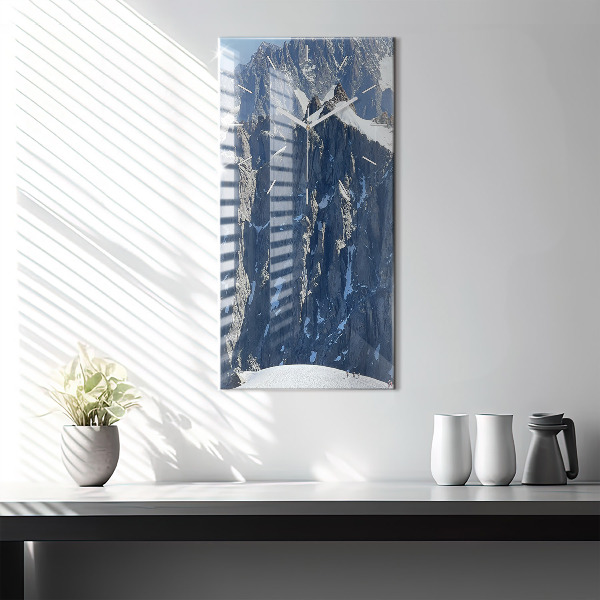 Horloge murale verticale Les Alpes en hiver