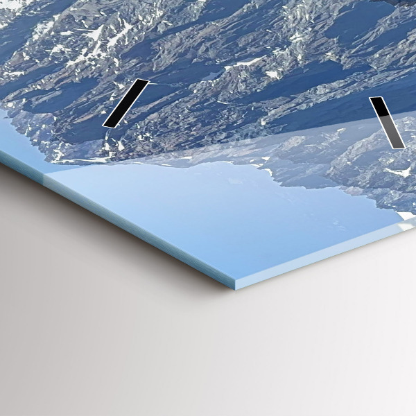 Horloge murale verticale Les Alpes en hiver