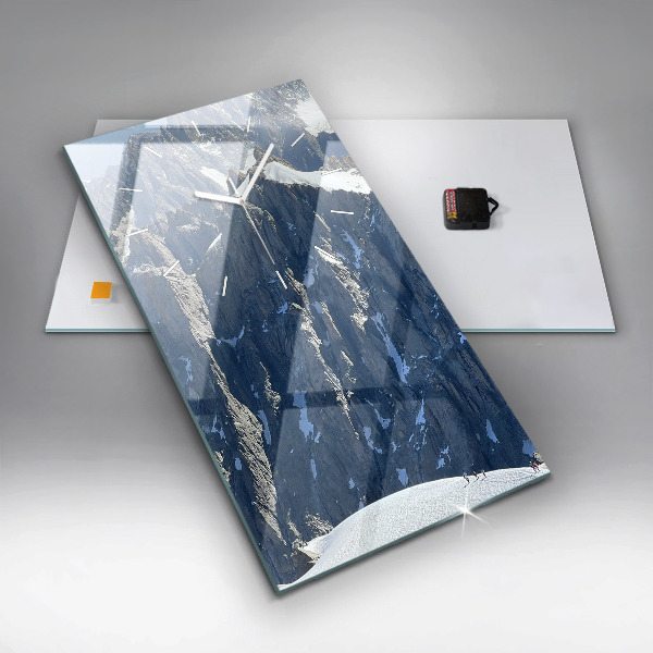 Horloge murale verticale Les Alpes en hiver