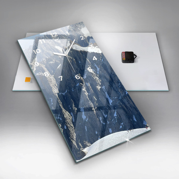 Horloge murale verticale Les Alpes en hiver