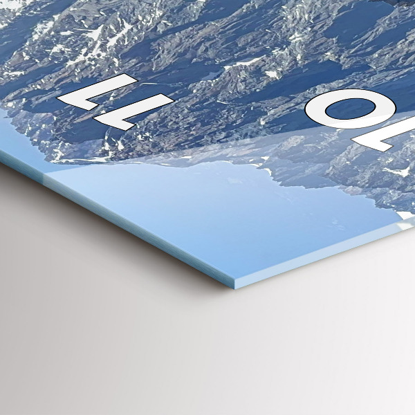 Horloge murale verticale Les Alpes en hiver