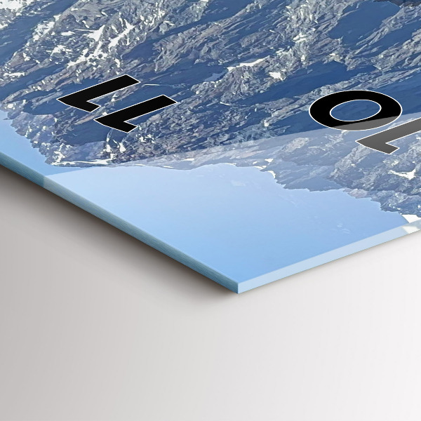 Horloge murale verticale Les Alpes en hiver