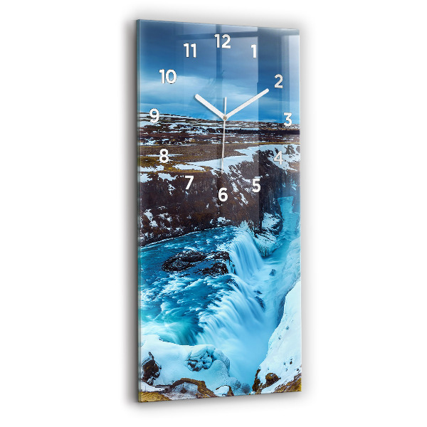 Horloge rectangulaire verticale Cascade de Gullfoss en Islande