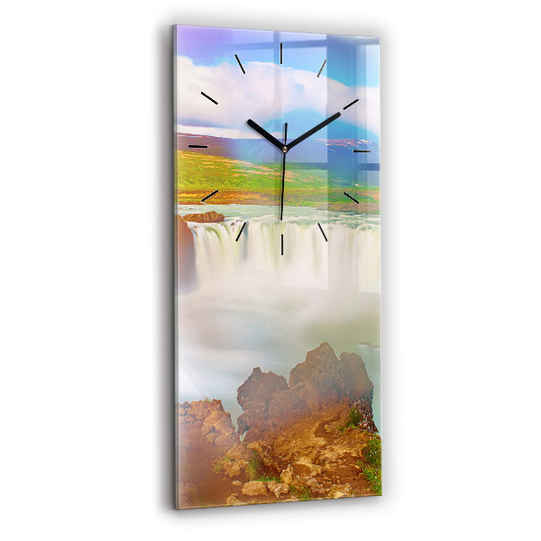 Horloge rectangulaire verticale Godafoss en Islande