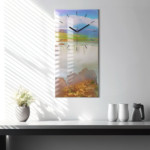 Horloge rectangulaire verticale Godafoss en Islande